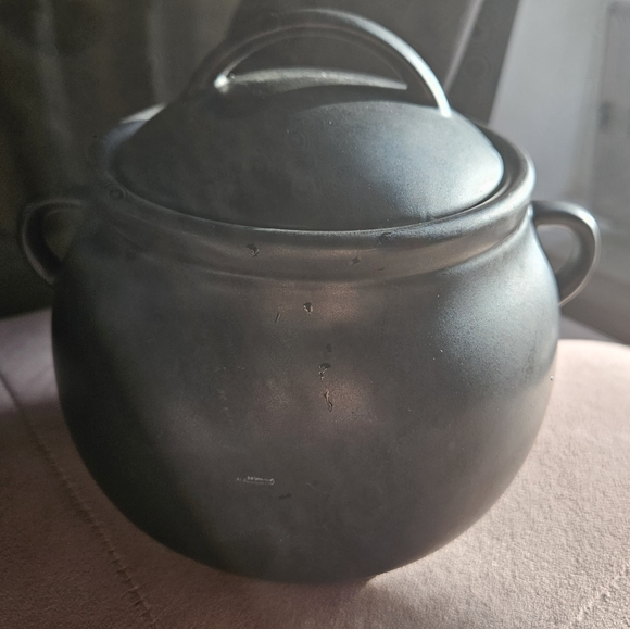 Vintage planters peanuts black jar pot cauldron Halloween decor kitchen Witch  s - Picture 4 of 7